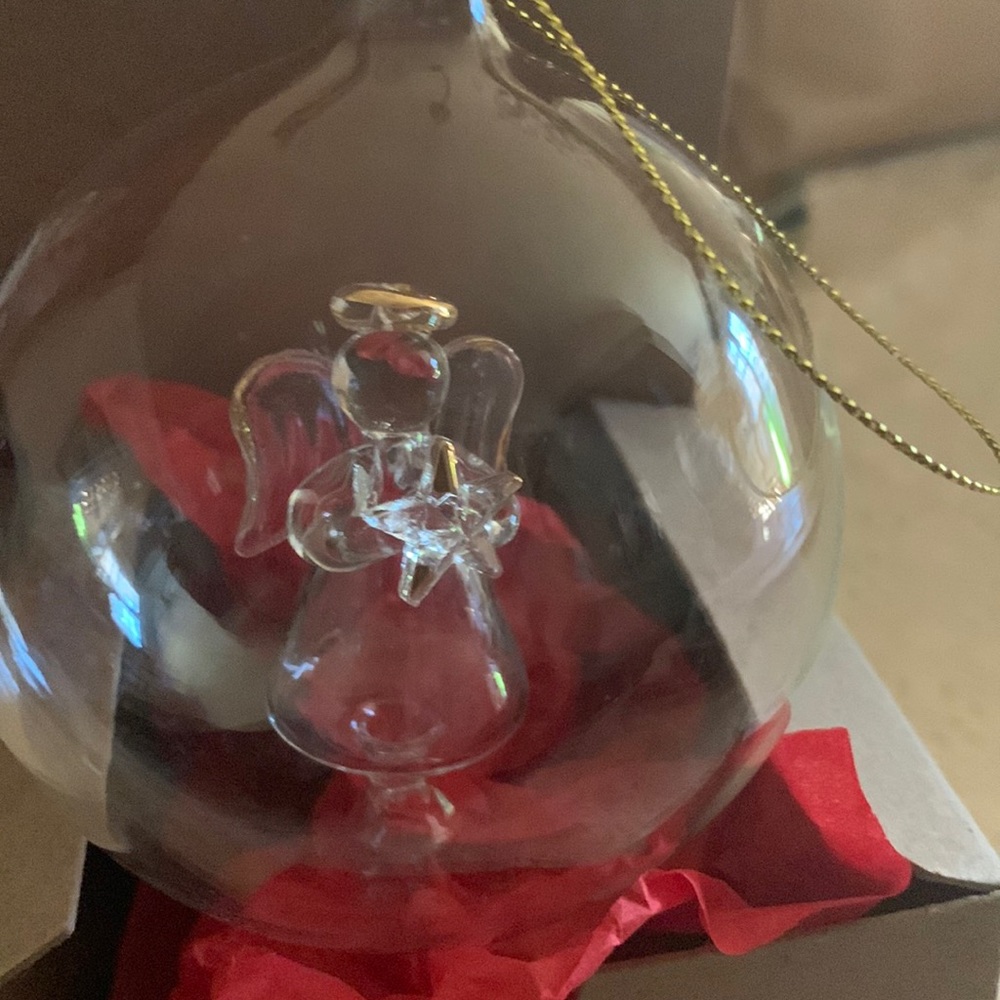 New glass angel ornament